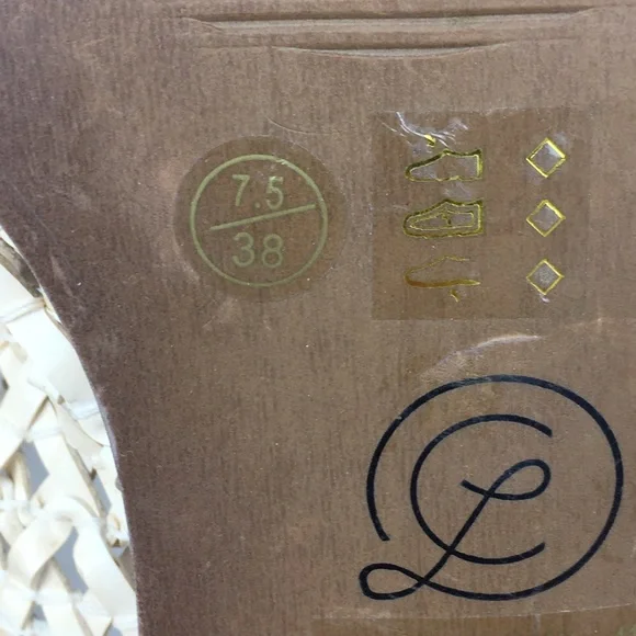 CHINESE LAUNDRY Mayflower Woven Heeled Mule Pointed Toe Beige Women’s Size 7.5. - Picture 9 of 11